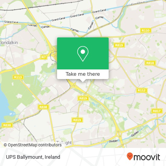 UPS Ballymount map