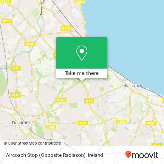 Aircoach Stop (Opposite Radisson) map