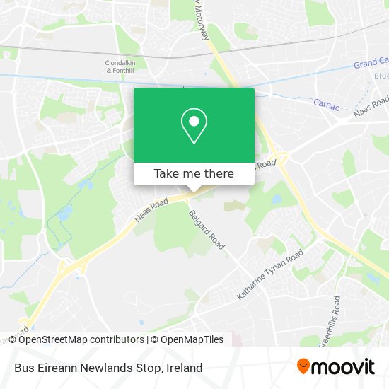 Bus Eireann Newlands Stop map