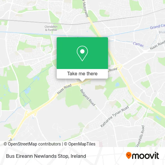 Bus Eireann Newlands Stop map
