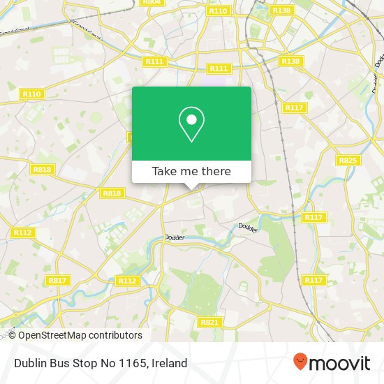 Dublin Bus Stop No 1165 map