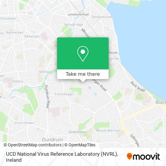 UCD National Virus Reference Laboratory (NVRL) map