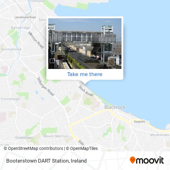 Booterstown DART Station map