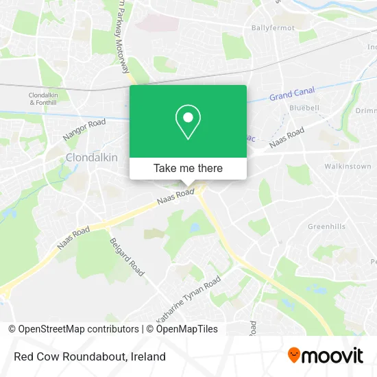 Red Cow Roundabout map