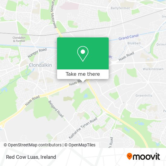 Red Cow Luas map