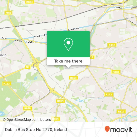Dublin Bus Stop No 2770 map
