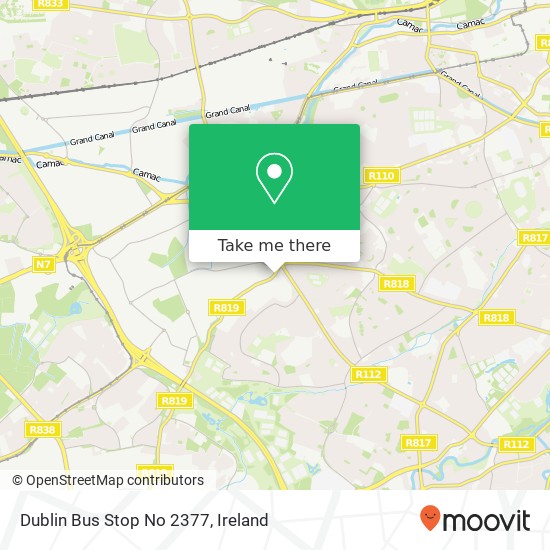 Dublin Bus Stop No 2377 plan