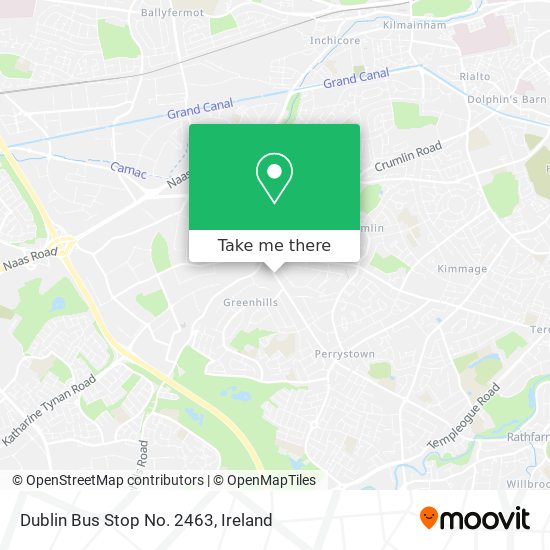 Dublin Bus Stop No. 2463 map