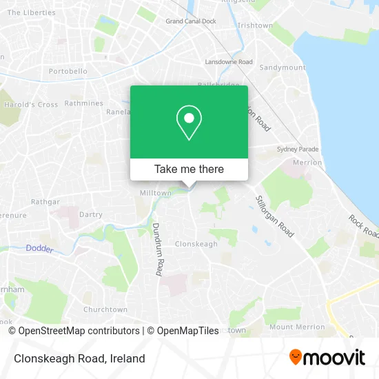 Clonskeagh Road map