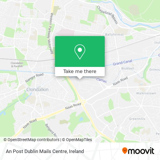 An Post Dublin Mails Centre map