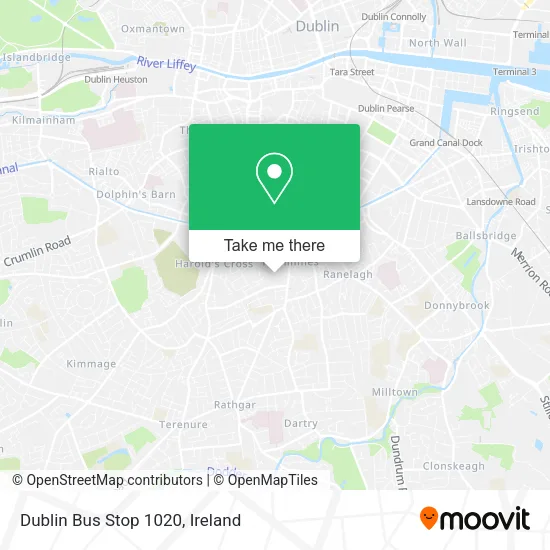 Dublin Bus Stop 1020 map