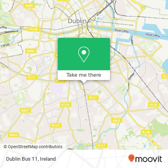 Dublin Bus 11 map