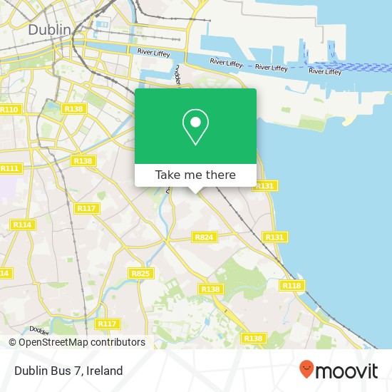 Dublin Bus 7 map