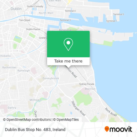 Dublin Bus Stop No. 483 map
