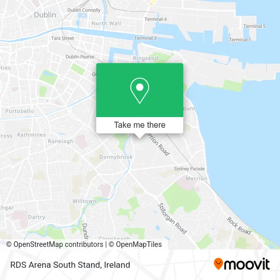 RDS Arena South Stand map