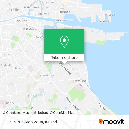 Dublin Bus Stop 2808 map
