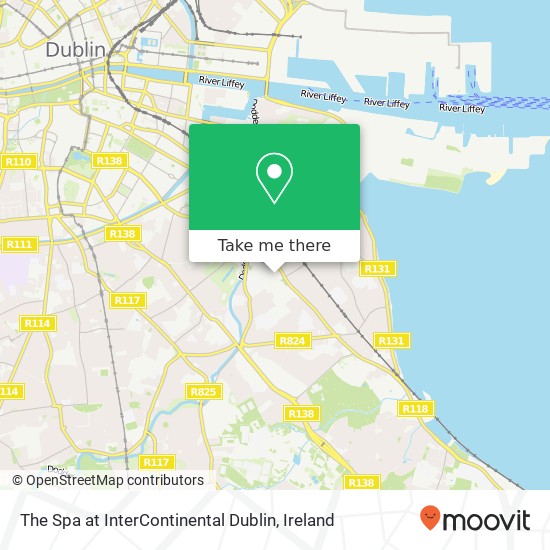 The Spa at InterContinental Dublin map