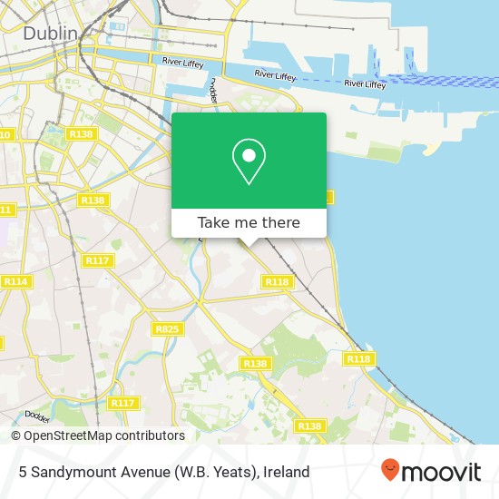 5 Sandymount Avenue (W.B. Yeats) map