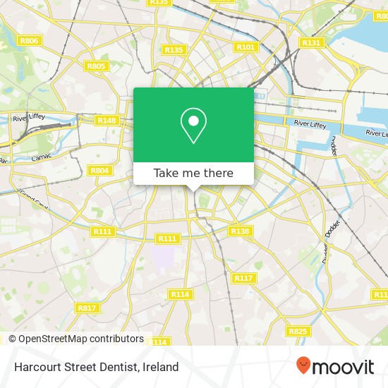 Harcourt Street Dentist map