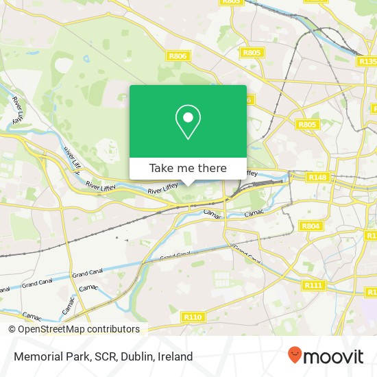 Memorial Park, SCR, Dublin map