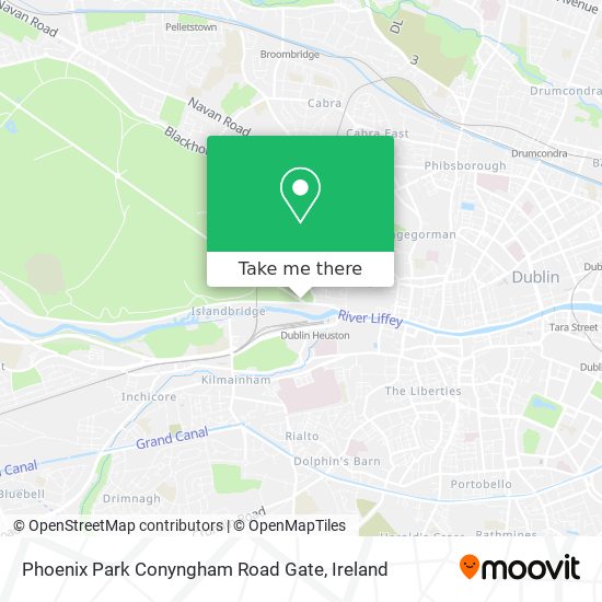 Phoenix Park Conyngham Road Gate map