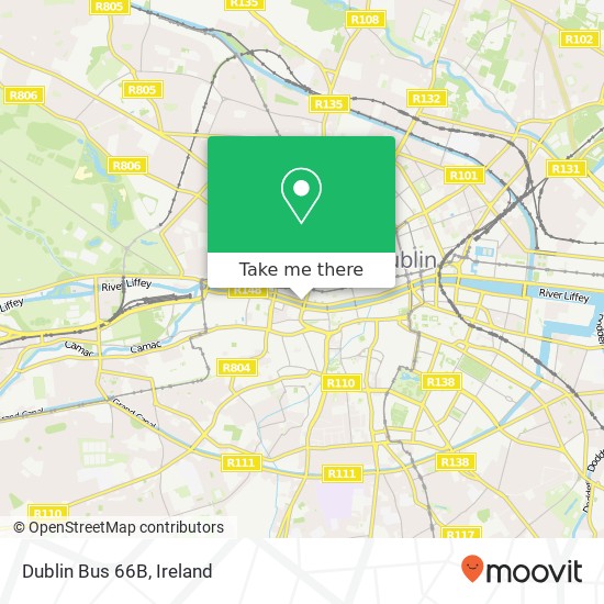 Dublin Bus 66B map