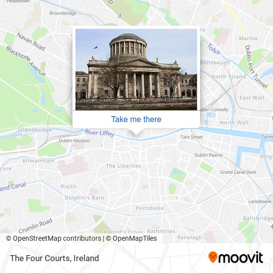 The Four Courts map