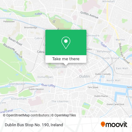Dublin Bus Stop No. 190 map
