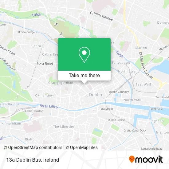 13a Dublin Bus plan