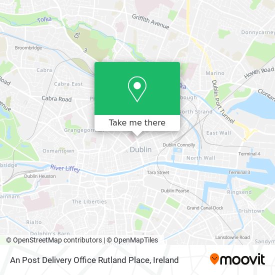 An Post Delivery Office Rutland Place map