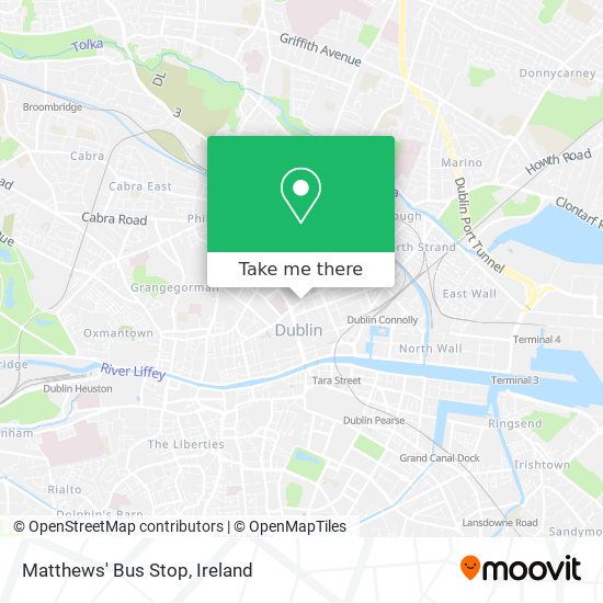 Matthews' Bus Stop map