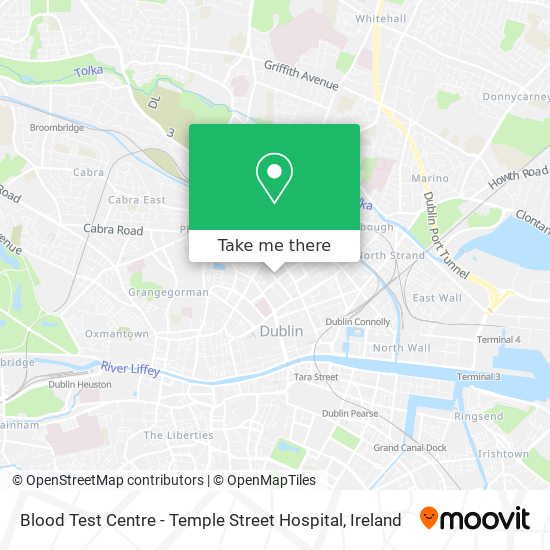 Blood Test Centre - Temple Street Hospital plan