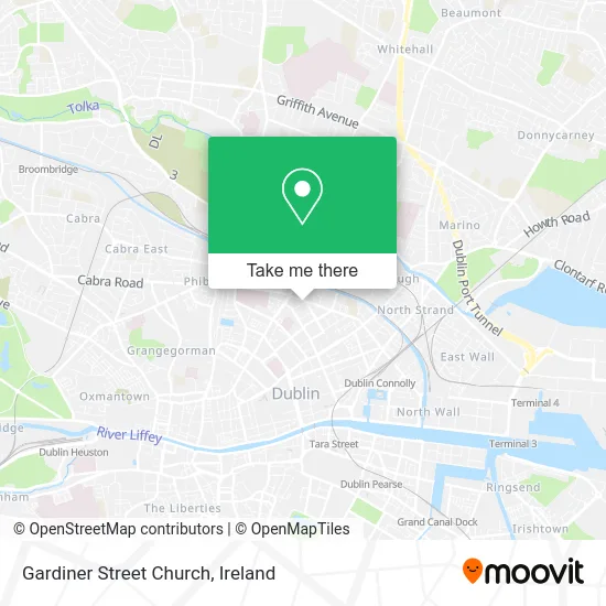 Gardiner Street Church map