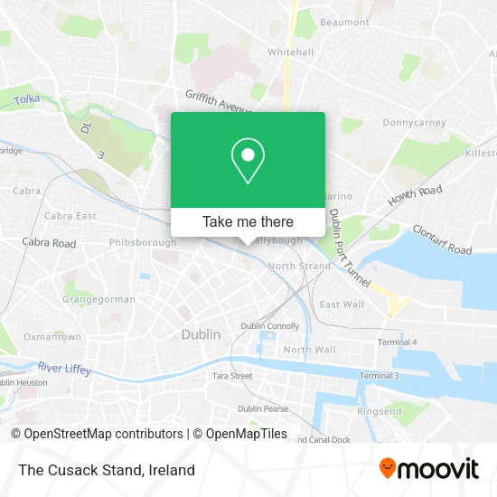 The Cusack Stand map