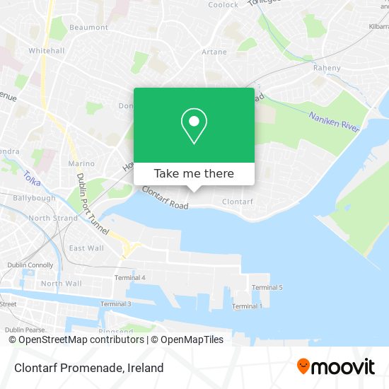 Clontarf Promenade map