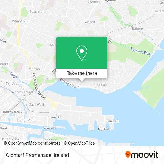 Clontarf Promenade map