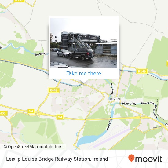 Leixlip Louisa Bridge Railway Station map
