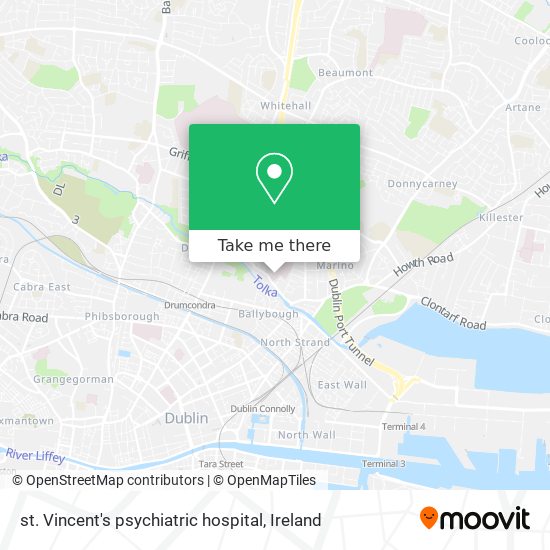 st. Vincent's psychiatric hospital map