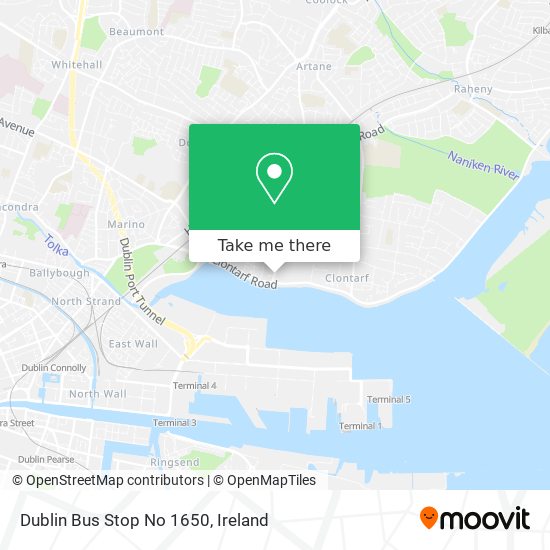 Dublin Bus Stop No 1650 plan
