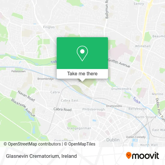 Glasnevin Crematorium map
