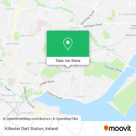Killester Dart Station map