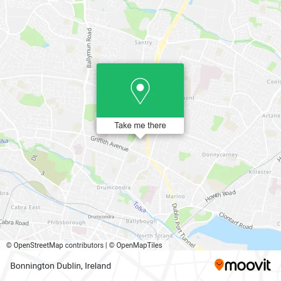 Bonnington Dublin map