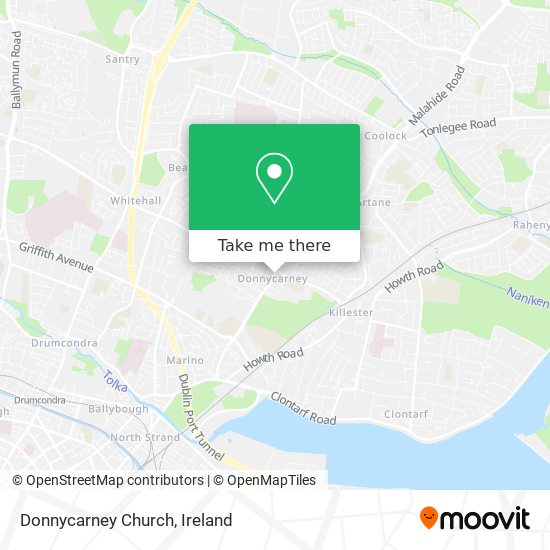 Donnycarney Church map