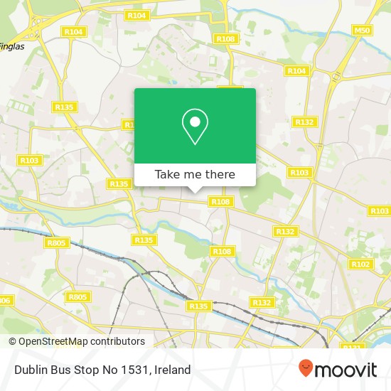 Dublin Bus Stop No 1531 plan