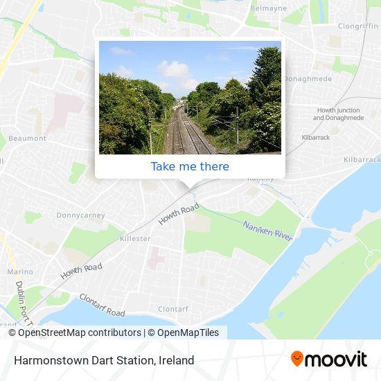 Harmonstown Dart Station map