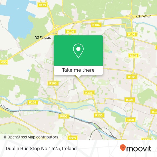 Dublin Bus Stop No 1525 plan