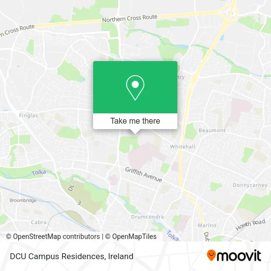 DCU Campus Residences map