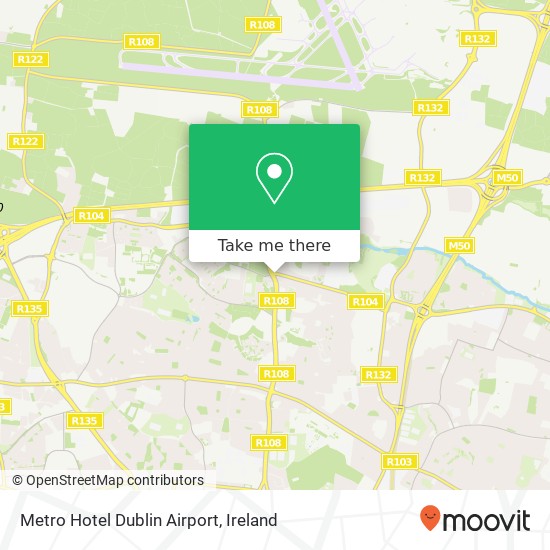 Metro Hotel Dublin Airport map