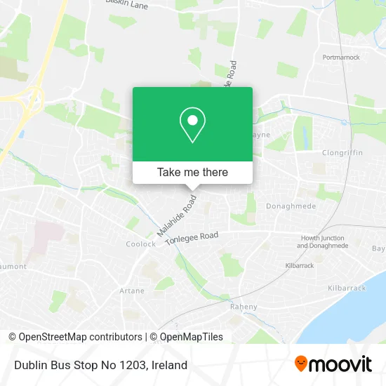 Dublin Bus Stop No 1203 map