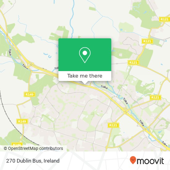 270 Dublin Bus map
